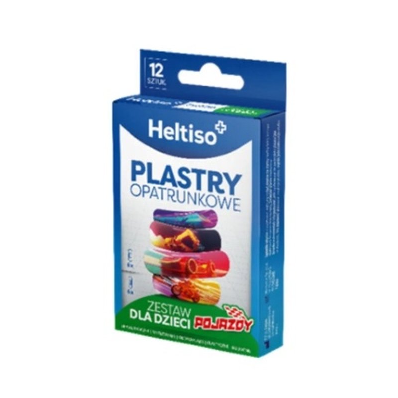 Heltiso Adhesive Bandages Set For Children Vehicles 12 Pieces