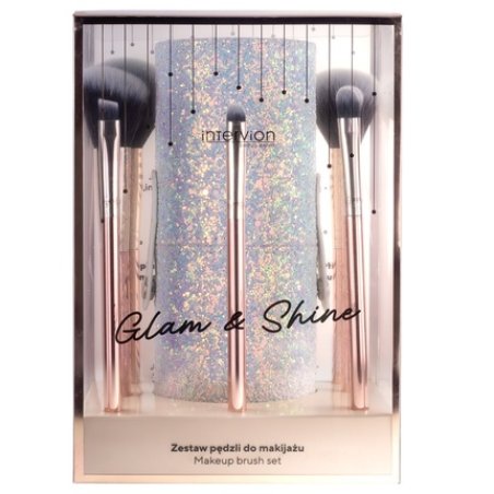 Intervion Makeup Brush Set With Glam&Shine Case