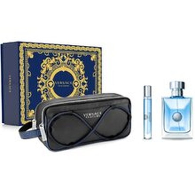 Versace Pour Homme Set 100 Ml Eau De Toilette And 10 Ml Eau De Toilette With Cosmetic Bag