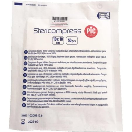 Garza Compressa Hydrophilic Gauze 10x10cm 4 Layers 25 Pieces - Pack of 2