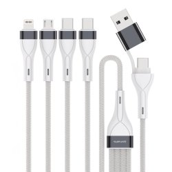 4smarts 541299 USB cable 0.25 m USB C USB C/Micro USB-A/Lightning Silver, White