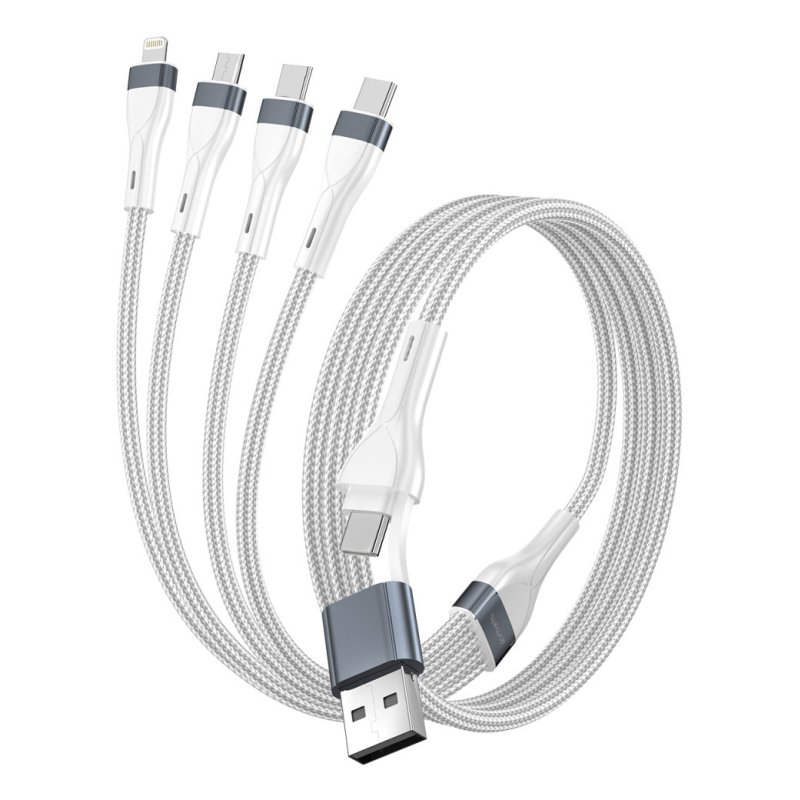 4smarts USB-C/A Multi-Ladekabel 4in2 25cm. wei