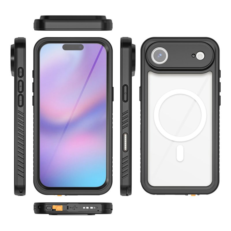 4smarts Hülle coque de protection pour téléphones portables 16,8 cm (6.6") Housse Noir, Transparent