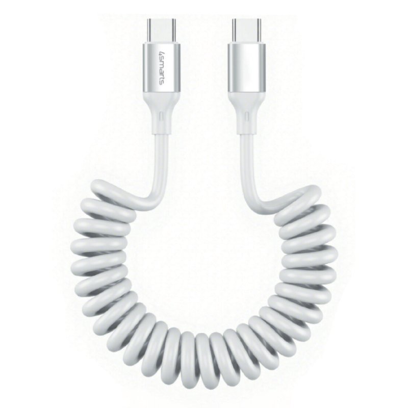 4smarts USB-C Spiralkabel 100W, wei