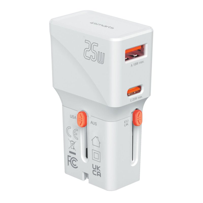 4smarts 541646 mobile device charger Universal Orange, White AC Fast charging Indoor