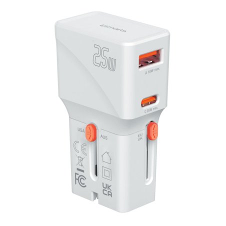 4smarts 541646 chargeur d'appareils mobiles Universel Orange, Blanc Secteur Charge rapide Intérieure
