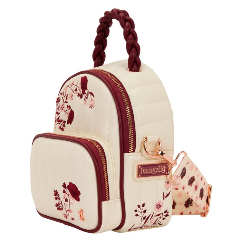 CREAM & RED - Floral - Sling Bag LoungeFly