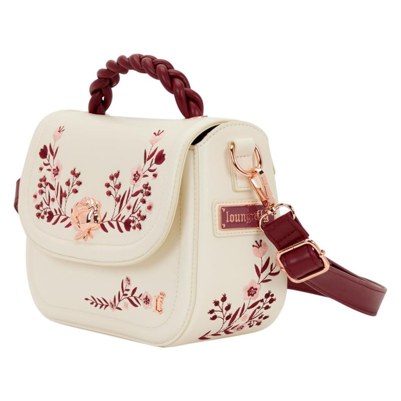 CREAM & RED - Floral - Sac bandoulière Loungefly