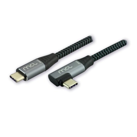MCL USB 3.2 Type C/ Type C angled mesh cable 20G 100W 5A -2m