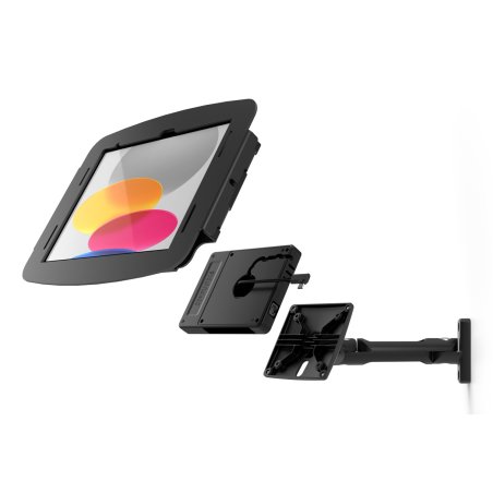 Compulocks iPad Air 10.9" (4-5th Gen) Space Enclosure Swing Wall Mount Plus Hub Black