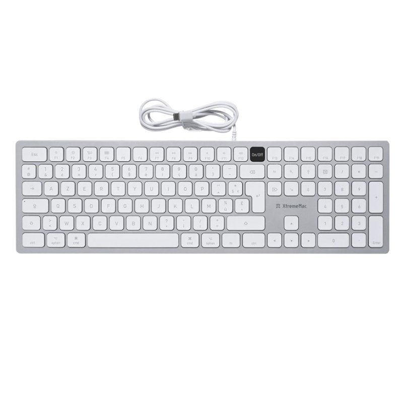 MCL MCL-XtremeMac-Clavier filaire pour Mac avec bouton ON/OFF