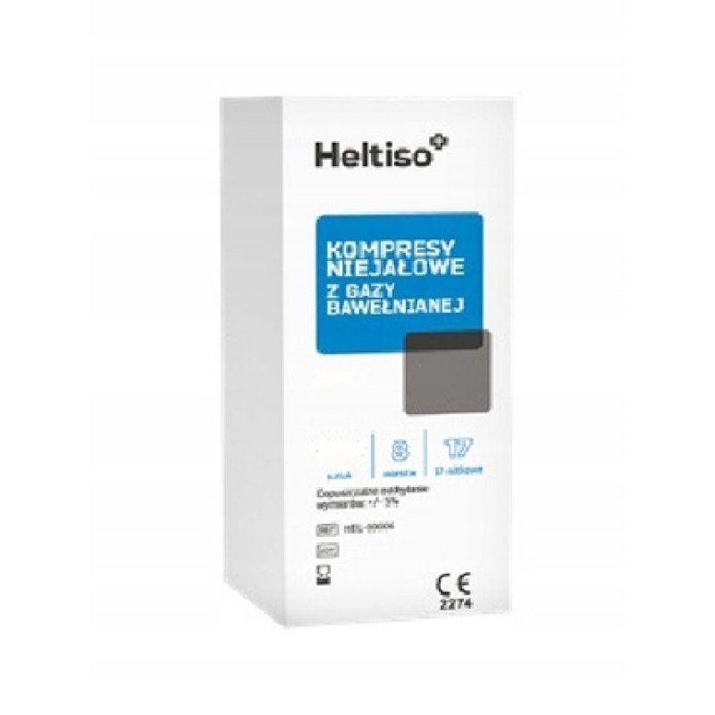 Heltiso Nonsterile Gas Compresses 17thread 8layer 5x5 Cm 3 Pieces