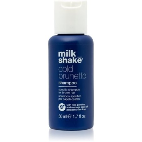 Milk Shake Cold Brunette Shampoo 50 ml - Anti-Yellow for Brown Hair