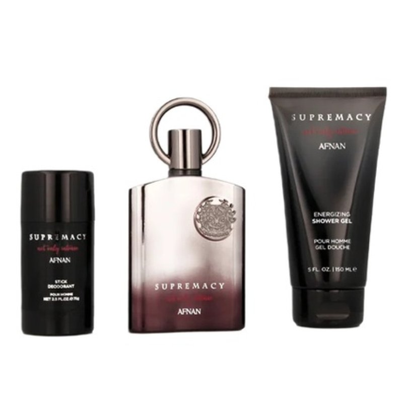Afnan Supermacy Not Only Intense Extrait De Parfum 100ml Set With Shower Gel 150ml And Deo Stick 75ml