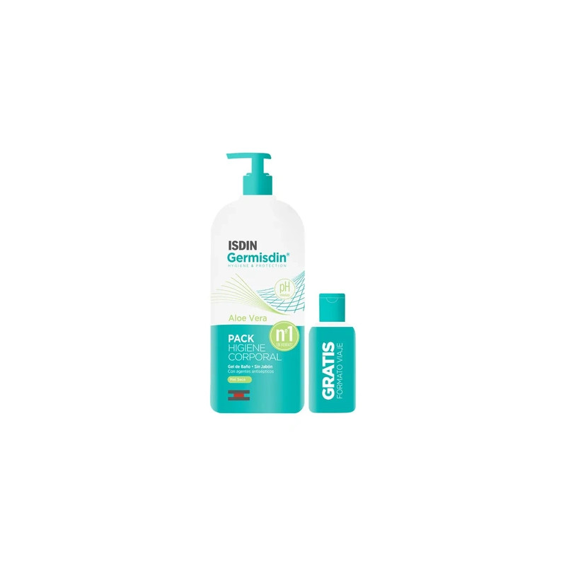 Isdin Isdin Germisdin Aloe Vera Shower Gel Without Soap 1000ml Set 2 Pieces