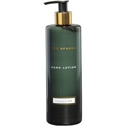 Ted Sparks Patchouli & Musk Hand Lotion in Black Transparent Bottle