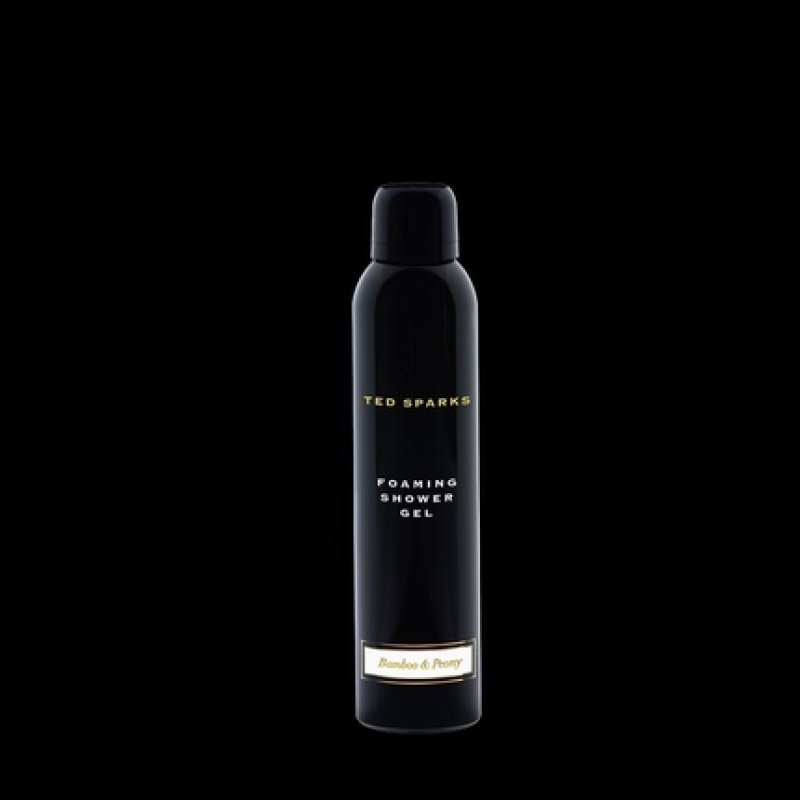 Ted Sparks Fresh Linen Black Shower Foam with Bamboo Base