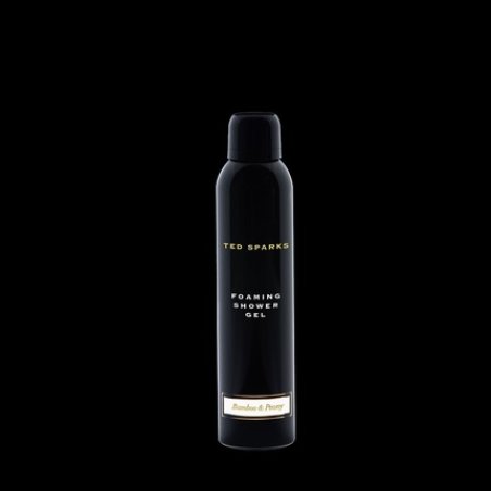 Ted Sparks Fresh Linen Black Shower Foam with Bamboo Base