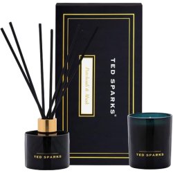Ted Sparks Moss & Sandalwood Scented Candle and Diffuser Black Gift Set