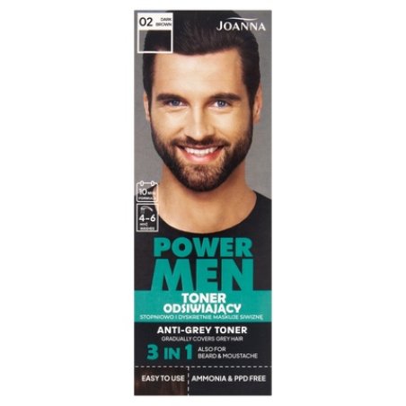 Joanna Power Men Toner 02 Dark Brown 80g Hair Color For Men