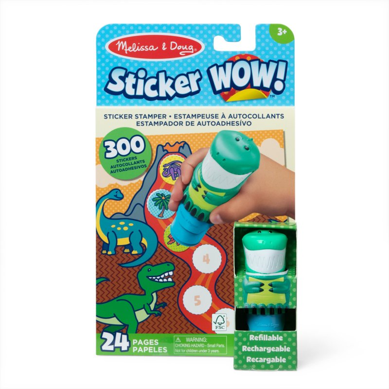 Melissa & Doug Sticker WOW! Activity Pad & Sticker Stamper - Dinosaur