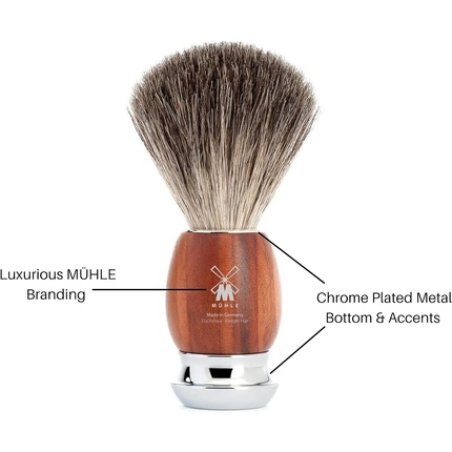 MÜHLE Pure Badger Shaving Brush Plumb Wood