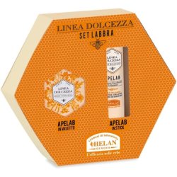 Helan Linea Dolcezza Lip Care Gift Set with Moisturizing Lip Balm Stick 4ml Shea Butter Beeswax Lip Butter 15ml Castor
