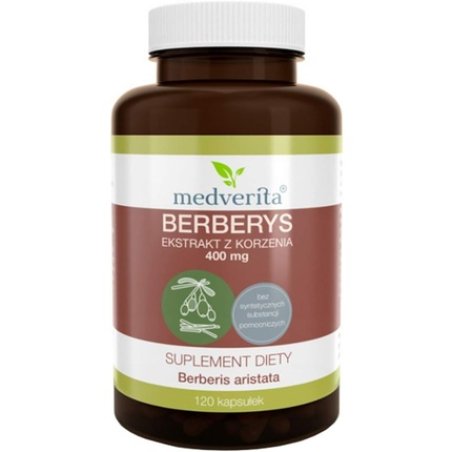 Medverita Berberine 120 Capsules Barberry Extract 400mg