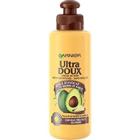 Garnier Ultra Doux with Avocado Oil and Shea Butter Leave-In Care Cream for Very Dry or Frizzy Hair 200ml