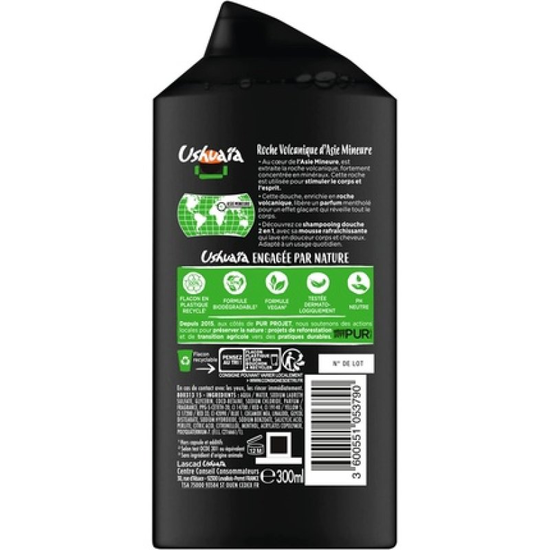 Ushuaïa Rituels d'Asie Volcanic Rock Shower Shampoo