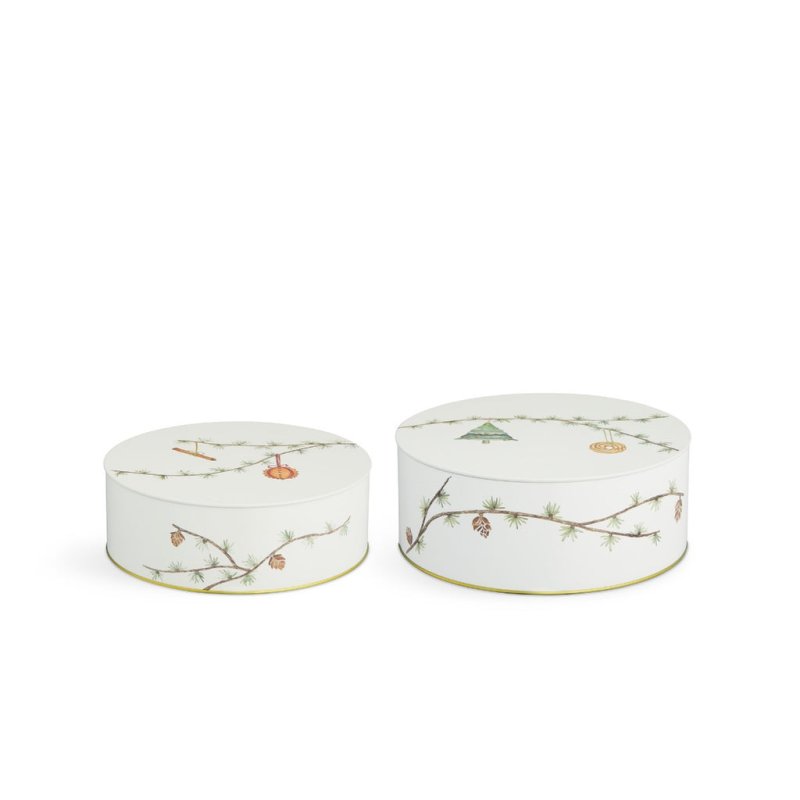 Kähler - Hammershøi Christmas Storage Box 2 stk. - Ø20 Ø22 cm