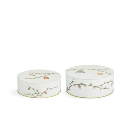 Kähler - Hammershøi Christmas Storage Box 2 stk. - Ø20 Ø22 cm