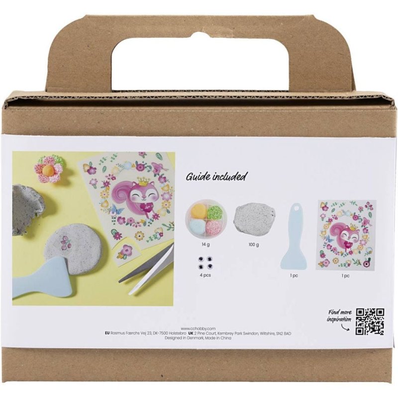 Creative - Mini Craft Kit Modelling, Stone with insect, grey, light pink, light turquoise, 1 pack - ()