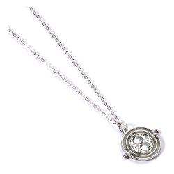 Harry Potter Necklace Time Turner Charm (Silver Tone)