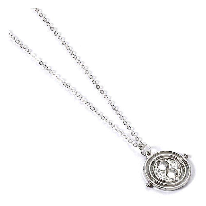 Harry Potter Necklace Time Turner Charm (Silver Tone)