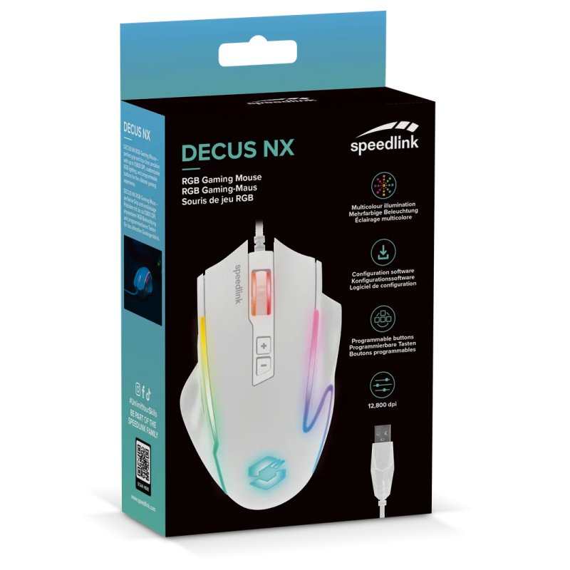 Speedlink - DECUS NX RGB Gaming Mouse - White