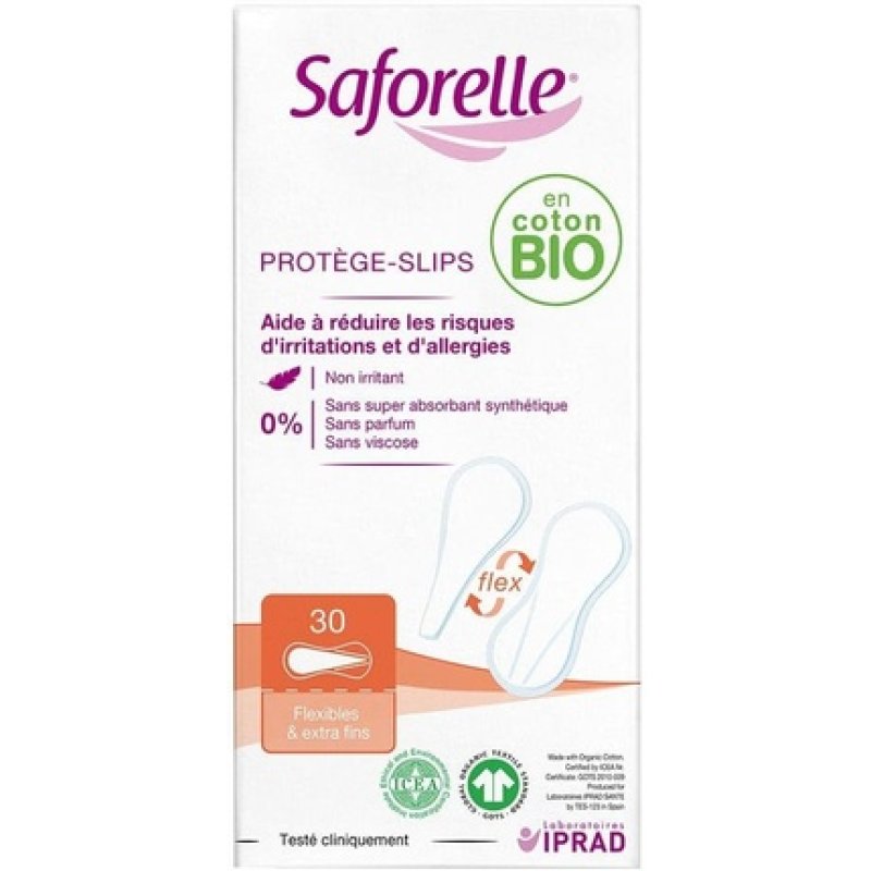 Saforelle Flexible Extra-Thin Panty Liners 30 Count