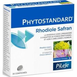 Pileje Phytostandard Rhodiola and Saffron Emotional Stress Control 30 Tabs