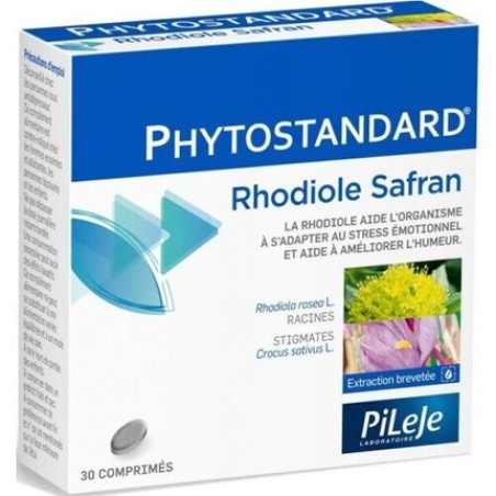Pileje Phytostandard Rhodiola and Saffron Emotional Stress Control 30 Tabs