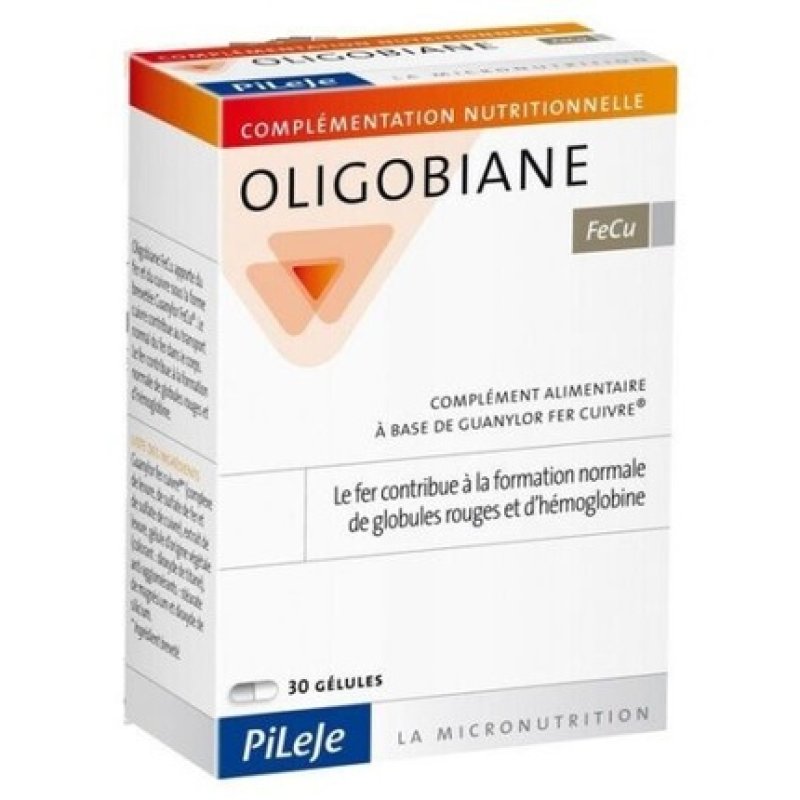 PiLeJe Oligobiane FeCu for Red Blood Cells Body Oxygen Fatigue Reduction 30 Capsules