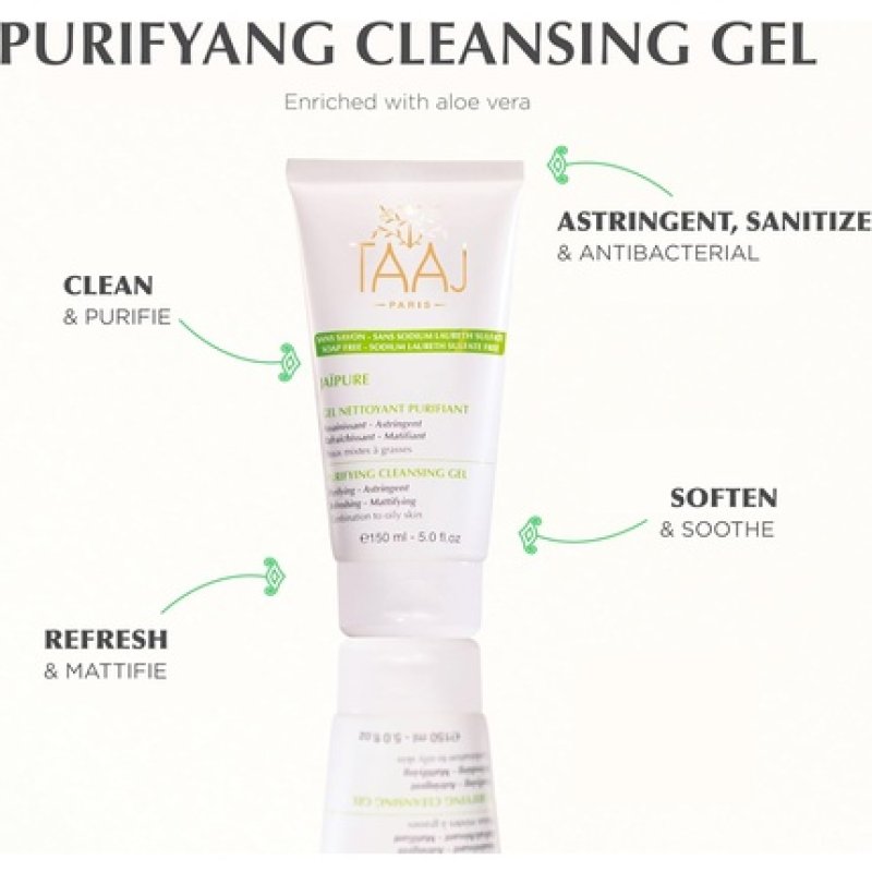 Taaj Purifying Cleansing Gel Japure - Cleanses and Purifies for Combination Skin