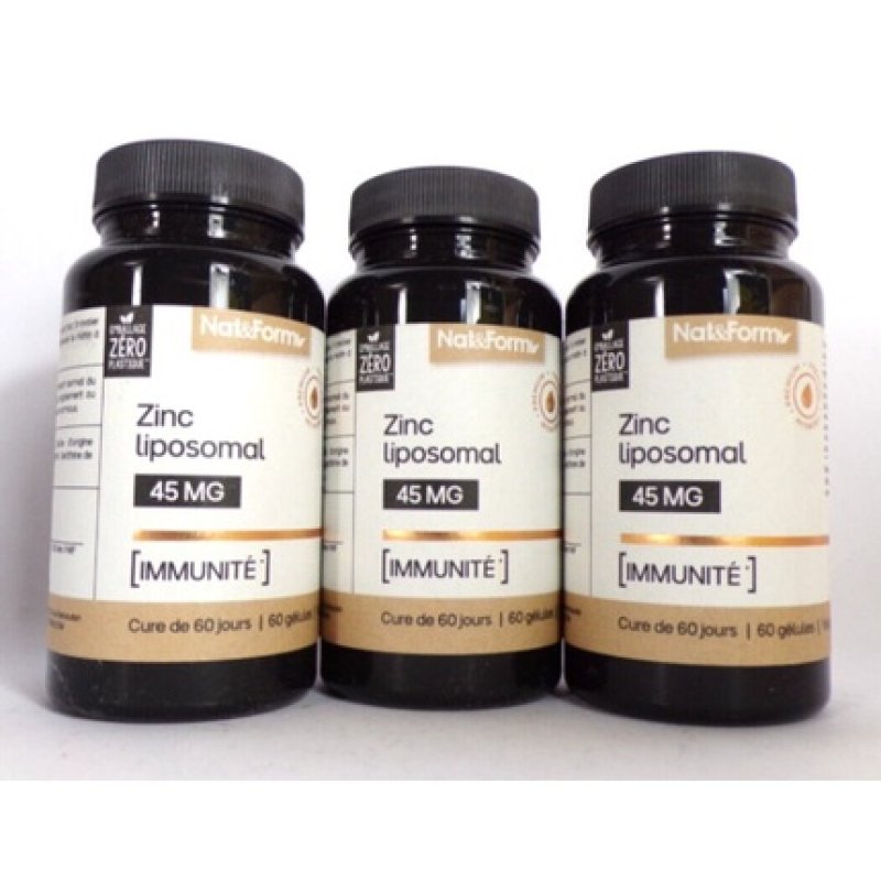Nat&Form Zinc Liposomal 45mg Immunity 60 Capsules