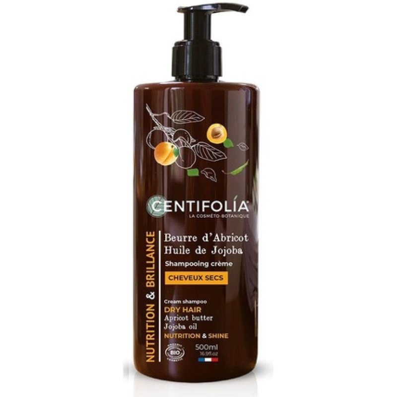 Centifolia Shampoo Cream for Dry Hair with Apricot Butter and Organic Jojoba Oil