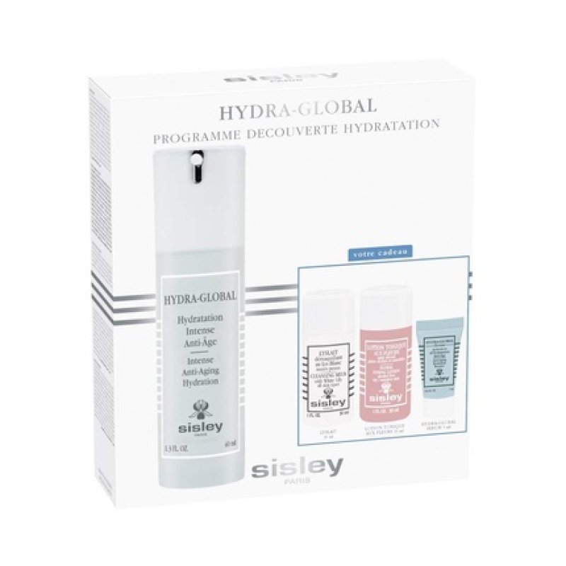 Hydra Global Intense Anti-Aging Hydration Gift Set with Cleansing Milk, Tonique Lotion, and Serum - 40ml, 30ml, 30ml,
