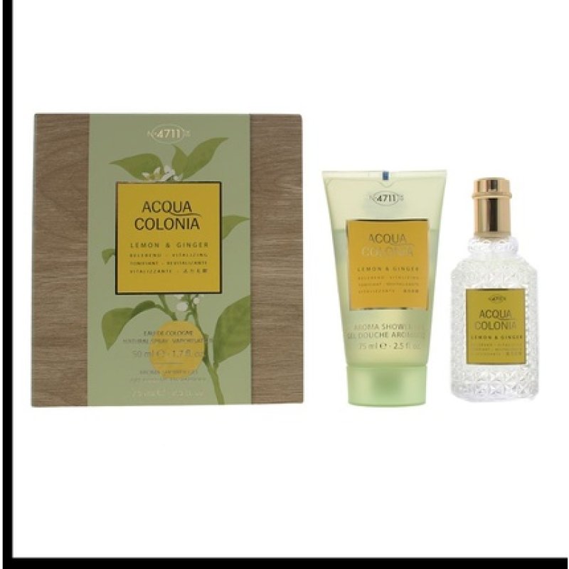 4711 Acqua Colonia Lemon Ginger 2 Piece Gift Set Eau De Cologne 50ml And Shower Gel 75ml