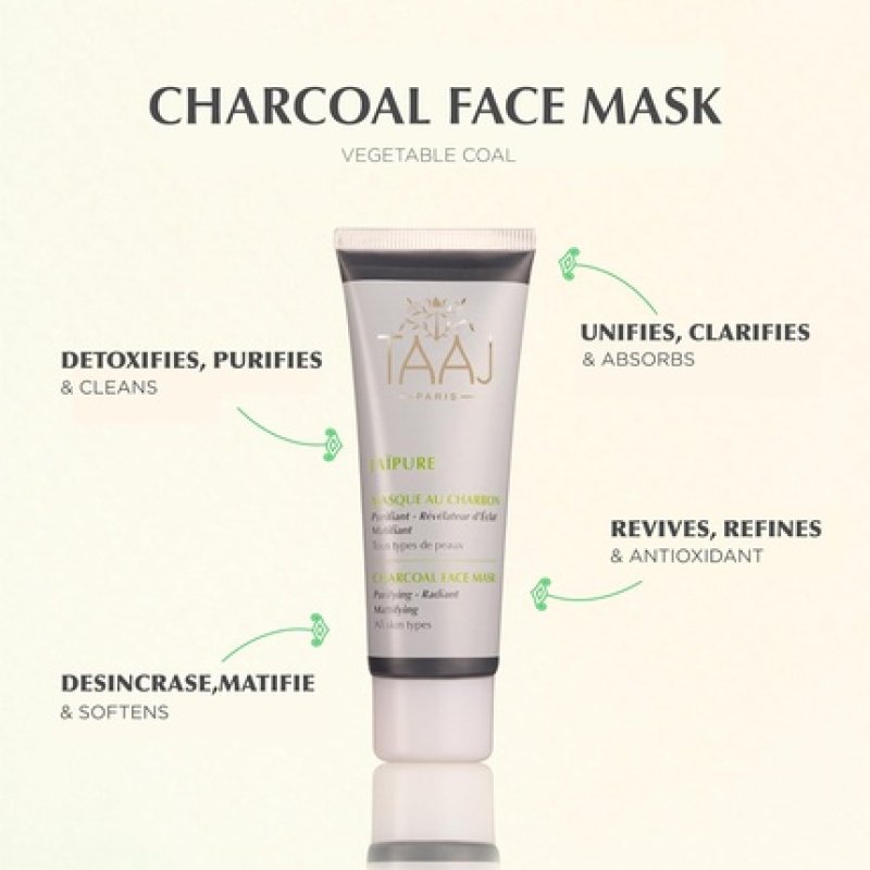 Taaj Charcoal Mask Japure Purifying and Detoxifying Mask