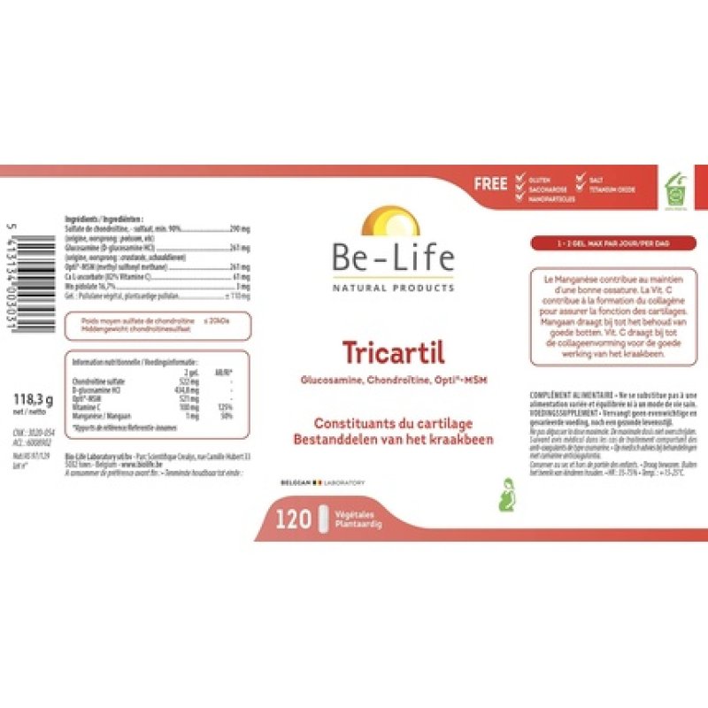 Be-Life Tricartil 120 Softgels