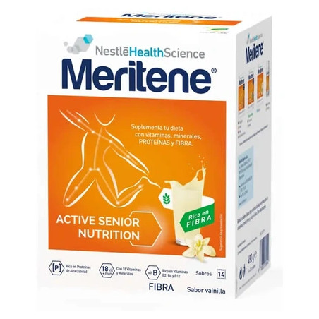 Meritene Meritene Active Senior Nutrition Vanilla Flavor Shake Rich In Fiber 14 Sachets