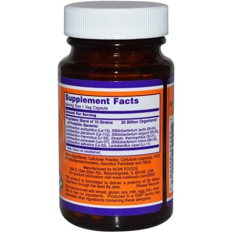 Now Foods Probiotic-10, 25 Billion, 50 Vegetarian Capsules