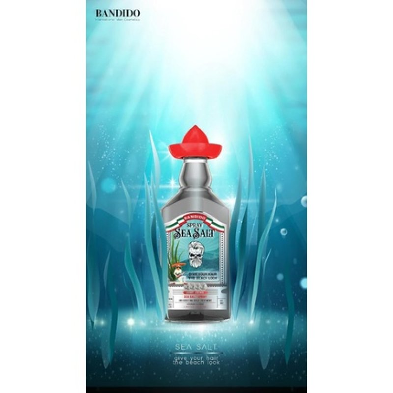 Bandido Hair Sea Salt Spray Texturizing and Volumizing Nourish and Care Beach Look Salt Water Hair Spray 250ml